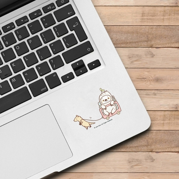 Waterproof Sloth Sticker Decal Die Cut - Picture 3 of 7